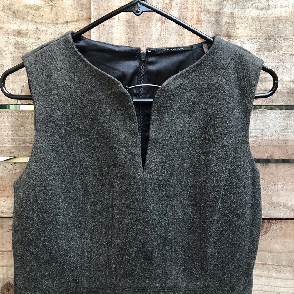 Tahari Gray Dress - Picture 3 of 8